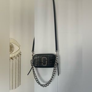 Marc Jacobs Croc-Embossed Snapshot